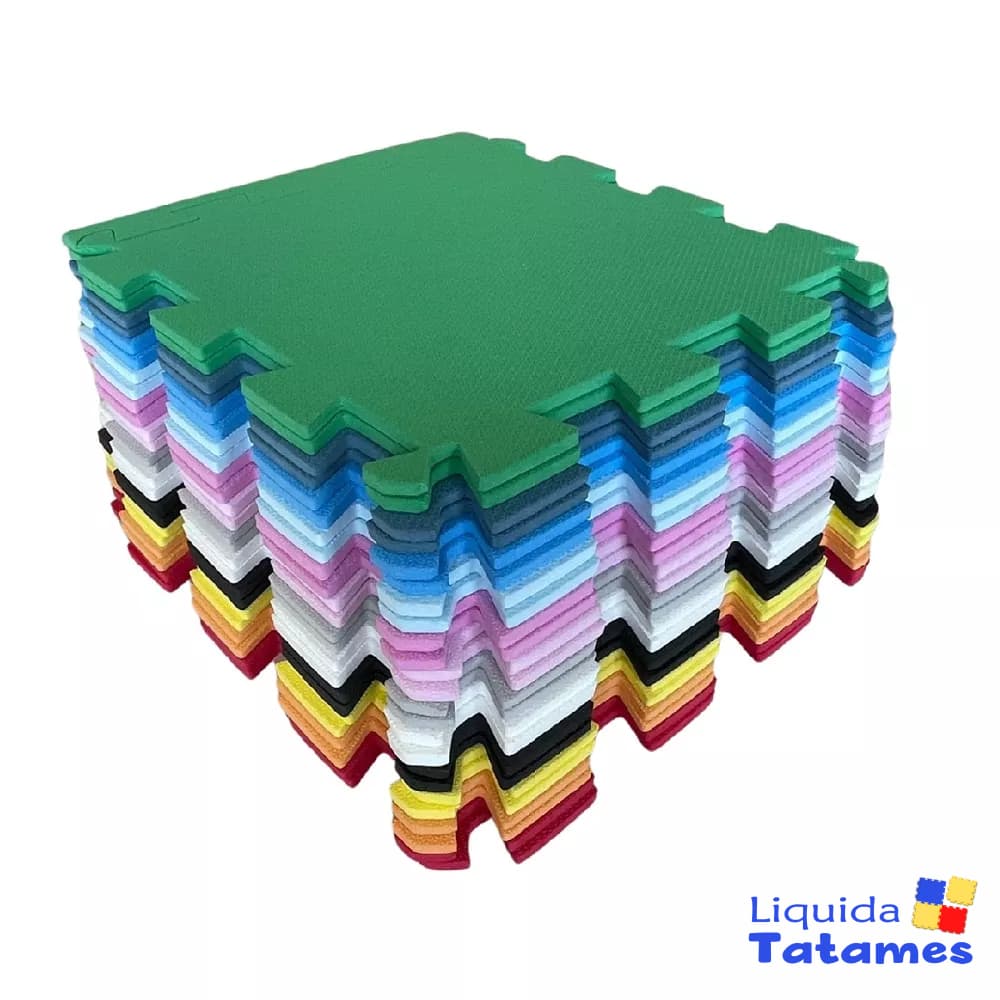 Kit 10 Tatames - EVA Colorido 50x50x1 cm.