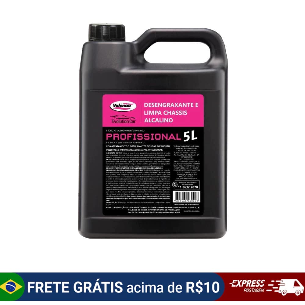 Desengraxante automotivo para motor solupan 5 litros Evolution Valêcia