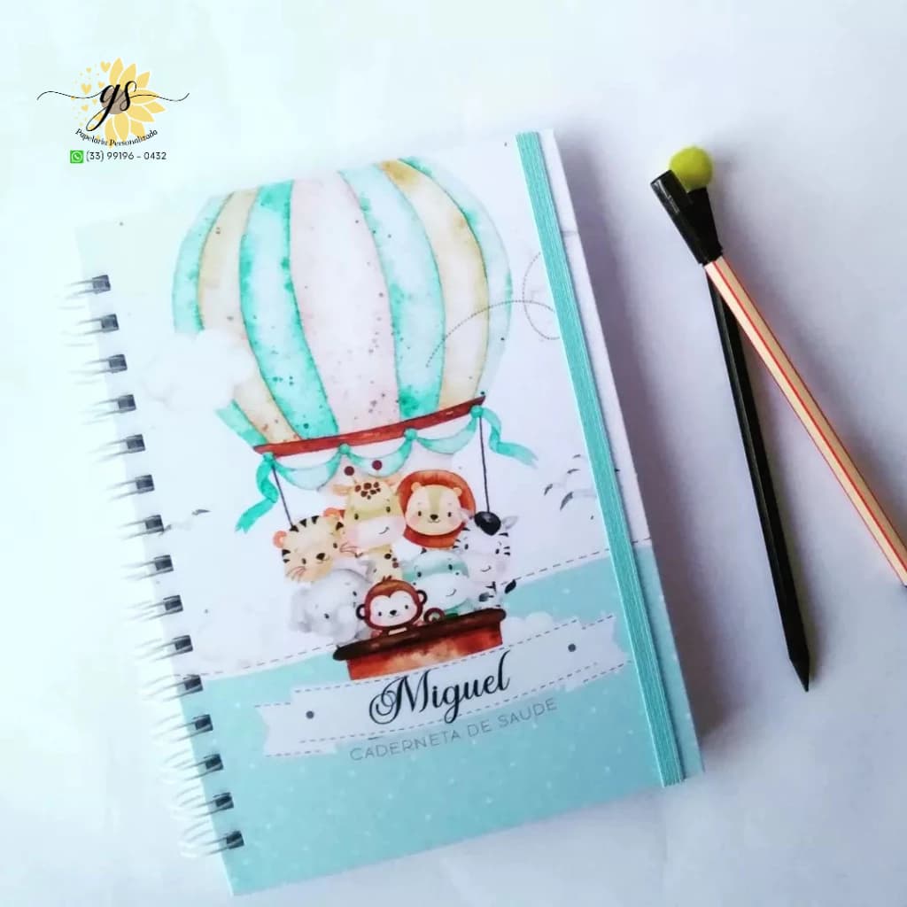 Caderno/Caderneta de Vacinação 7ª edição Menino/Menina Personalizada  - PRODUTO PRÉ ENCOMENDA
