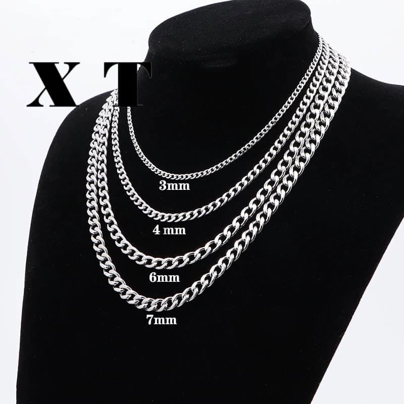 Kit 5 Corrente Masculina/Femininas Elo Cubano Aço Inox 316L Antidesbotamento ATACADO