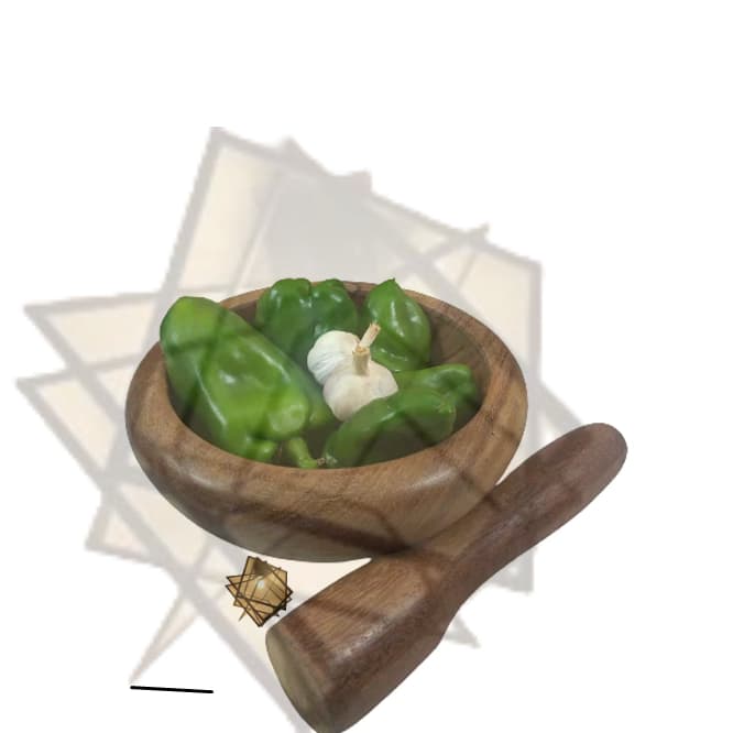 Prato Tigela Madeira Maciça  Machucador Pilão Tritura Tempero Saladeira. Capacidade 500 ml ou 800ML.
