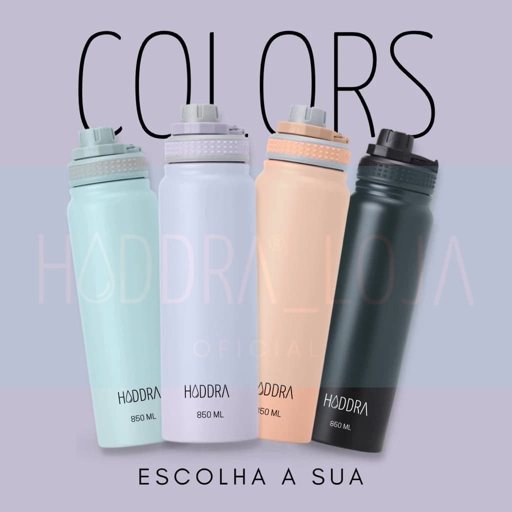 Garrafa Térmica GRANDE 850ml dupla camada Hiddra Bebidas Academia Esporte