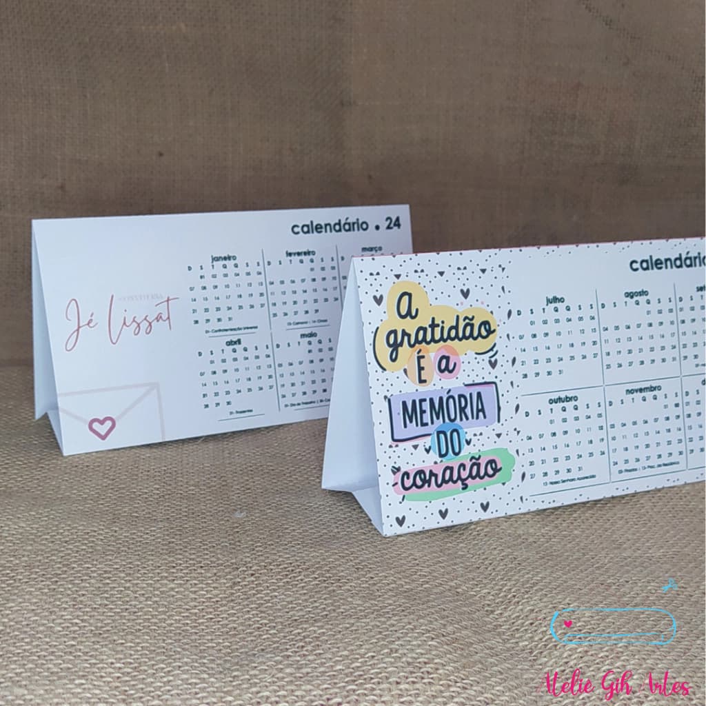 Calendário de mesa simples - Pct com 10 uni.