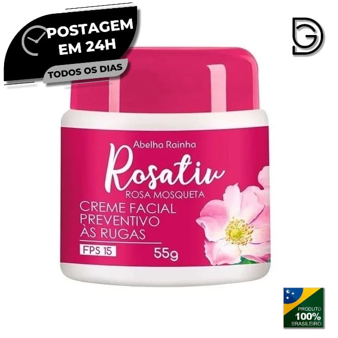 Abelha Rainha Creme Preventivo Rugas Rosativ Fps15 Rosa Mosqueta *Promoção*