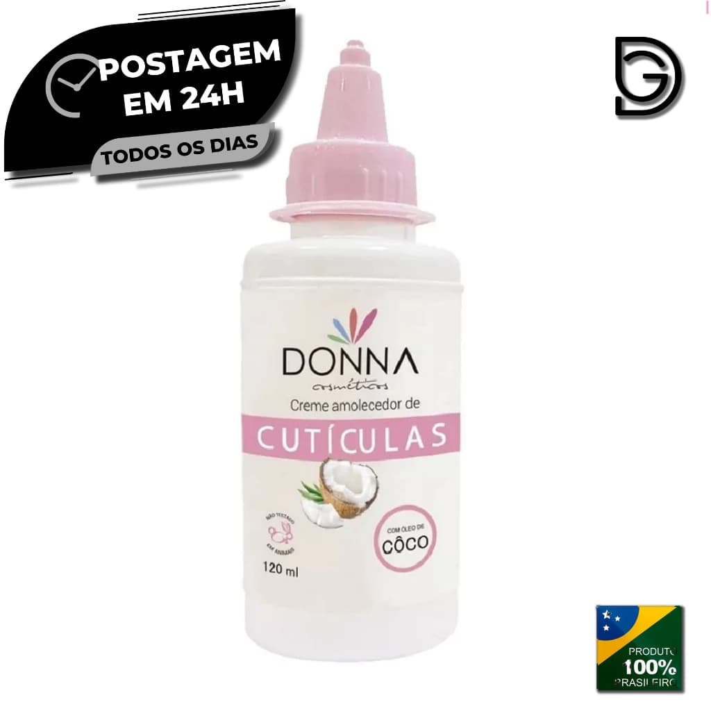 Donna Amolecedor De Cutículas C/ Óleo De Coco 120ml Original Manicure