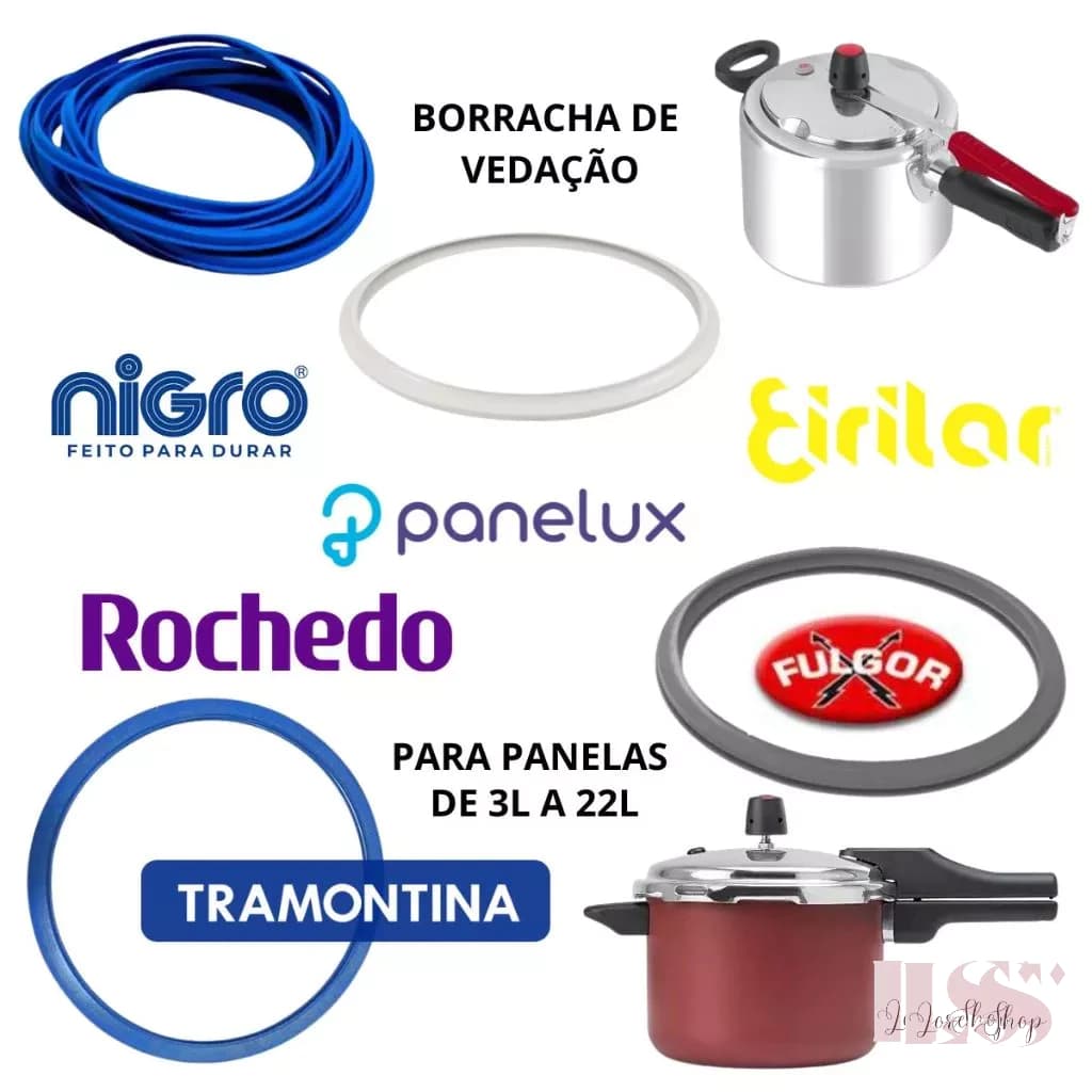 Borracha De Vedação Silicone Para Panelas De Pressão Todos Os Modelos 3Litros A 22Litros