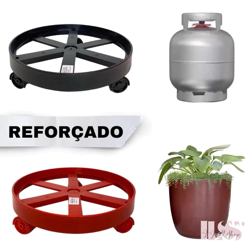 Suporte para Botijão de Gás Vaso de Plantas e Galão de Água com Rodinha Super Resistente