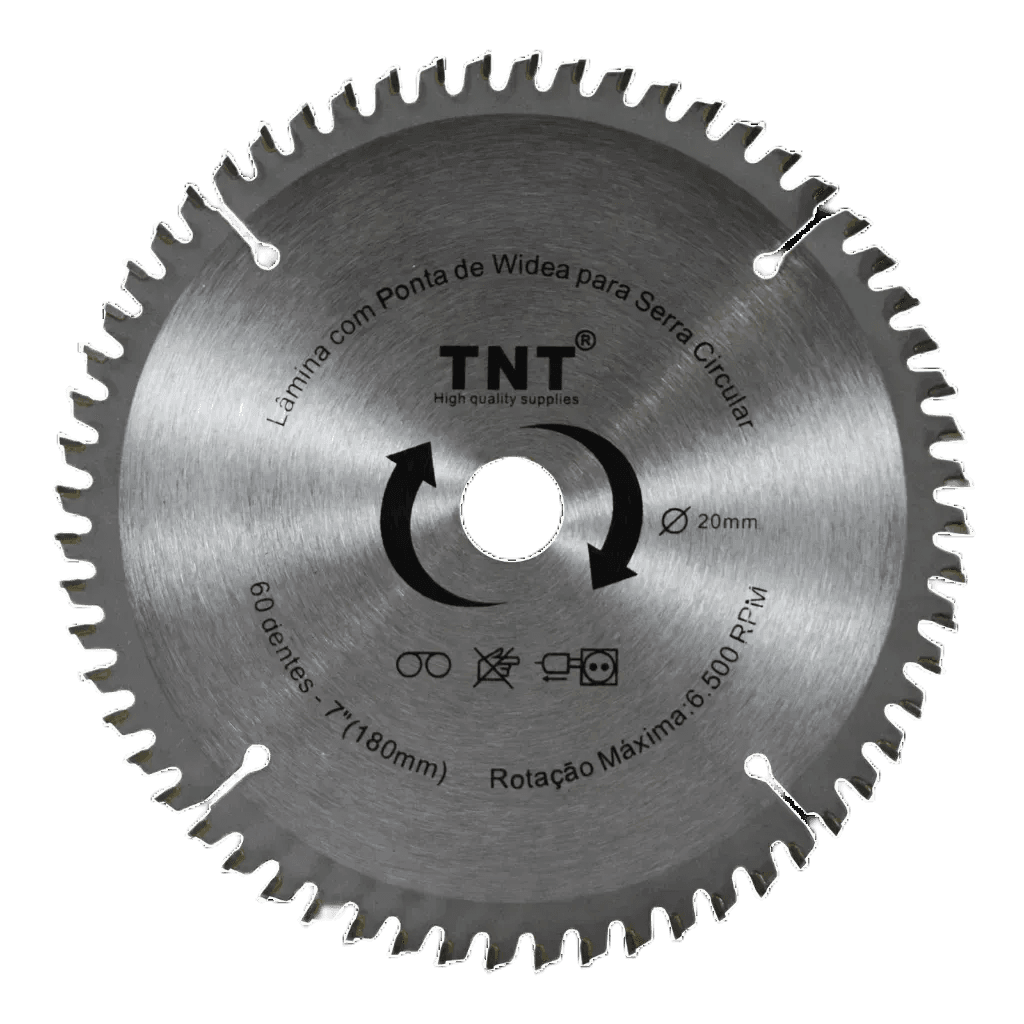 Lâmina De Serra Esquadria Aluminio 7"(180MM) ,8"(200MM) ,10"(250MM) e 12(300MM)