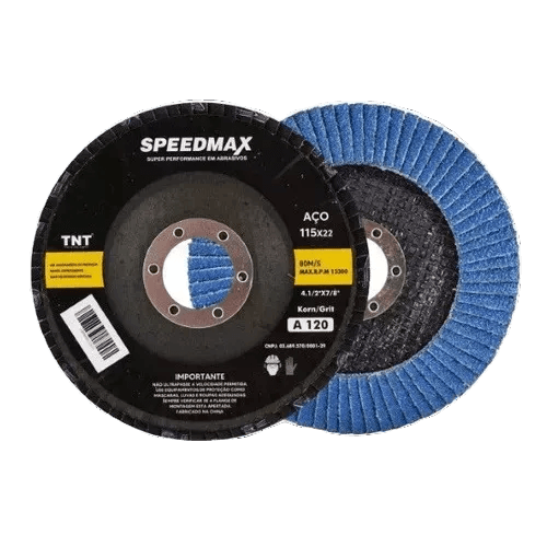 Kit C/10pçs Disco Flap 4.1/2 Grão 40-60-80-120 P/ Ferro ou Madeira