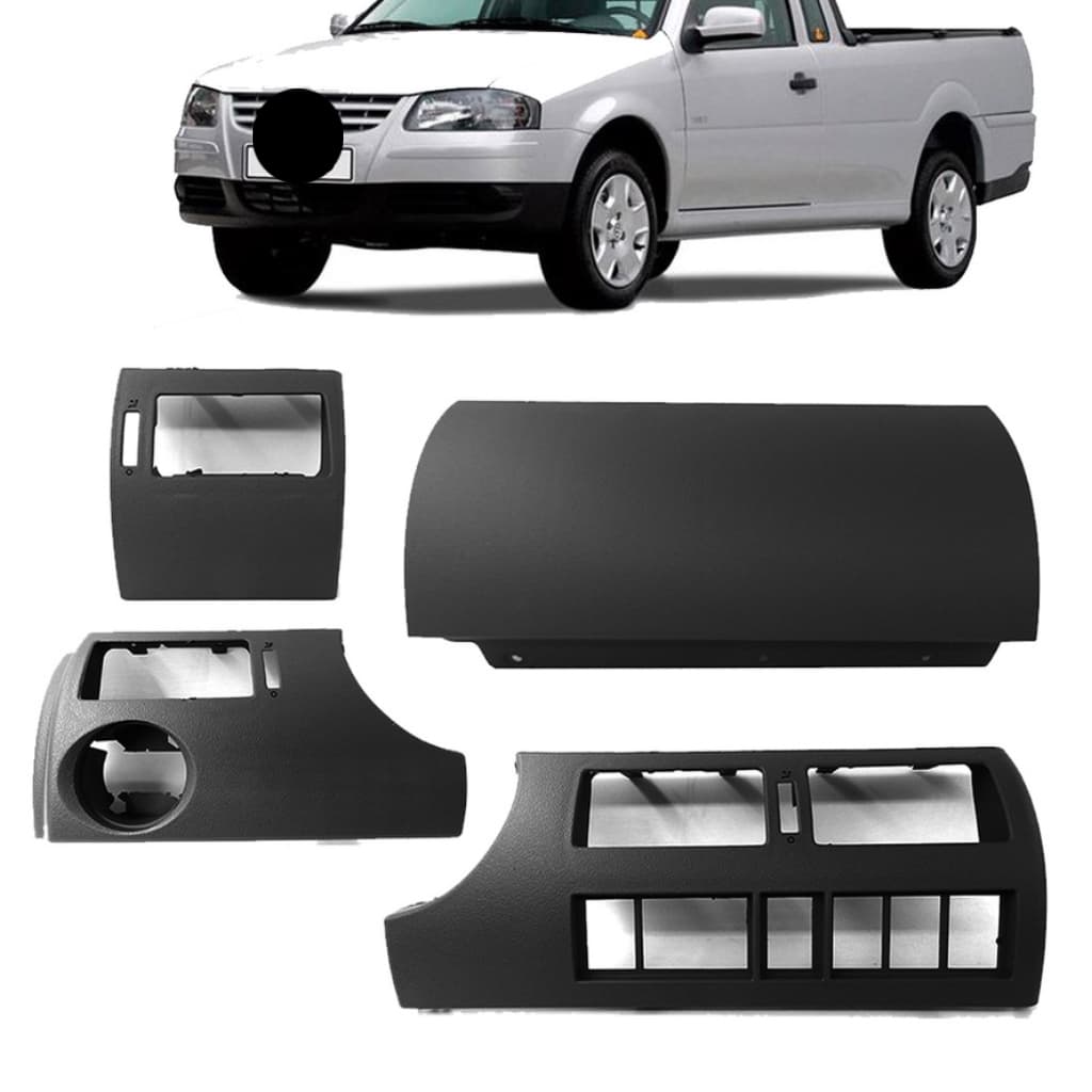 Kit Moldura Painel Gol Parati Saveiro G3 Acabamento Saída Ar - 4 Peças PROMOÇÃO
