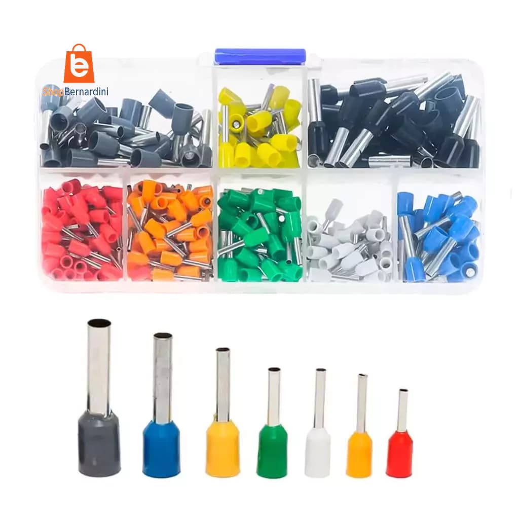 Kit Conector Terminal Tubular Ilhós 400 Unidades Projetos Eletrônicos