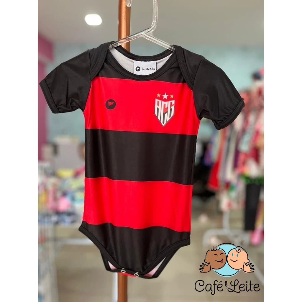Body roupinha Bebe ATLETICO GOIANIENSE Oficial Torcida Baby com proteção UV
