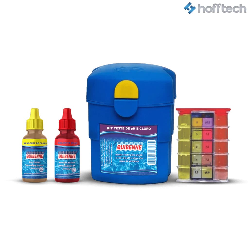 Estojo de Teste PH e Cloro Para Piscinas - Quibenne