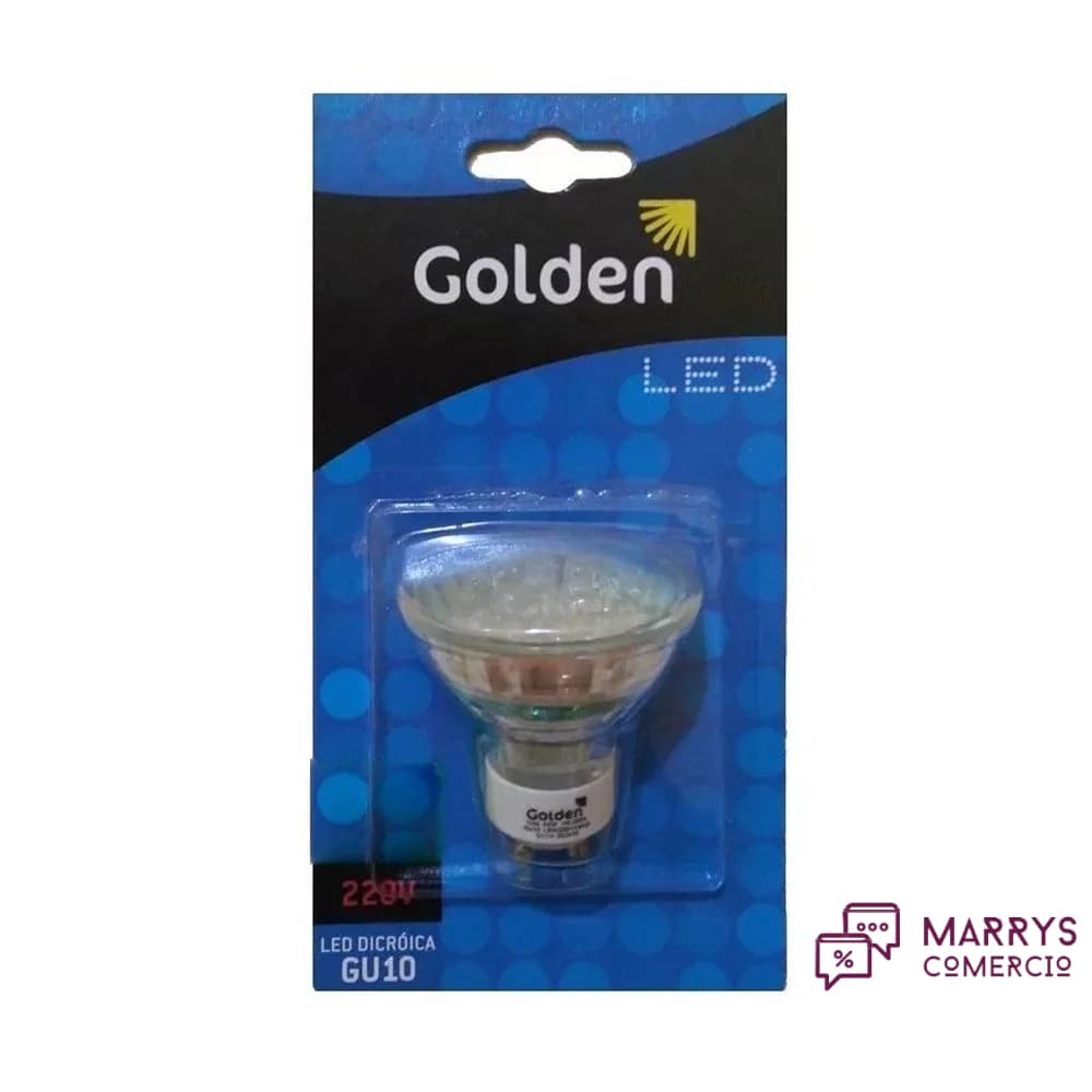 Lampada Dicroica Led 18 Leds 1,5w Gu10 Golden