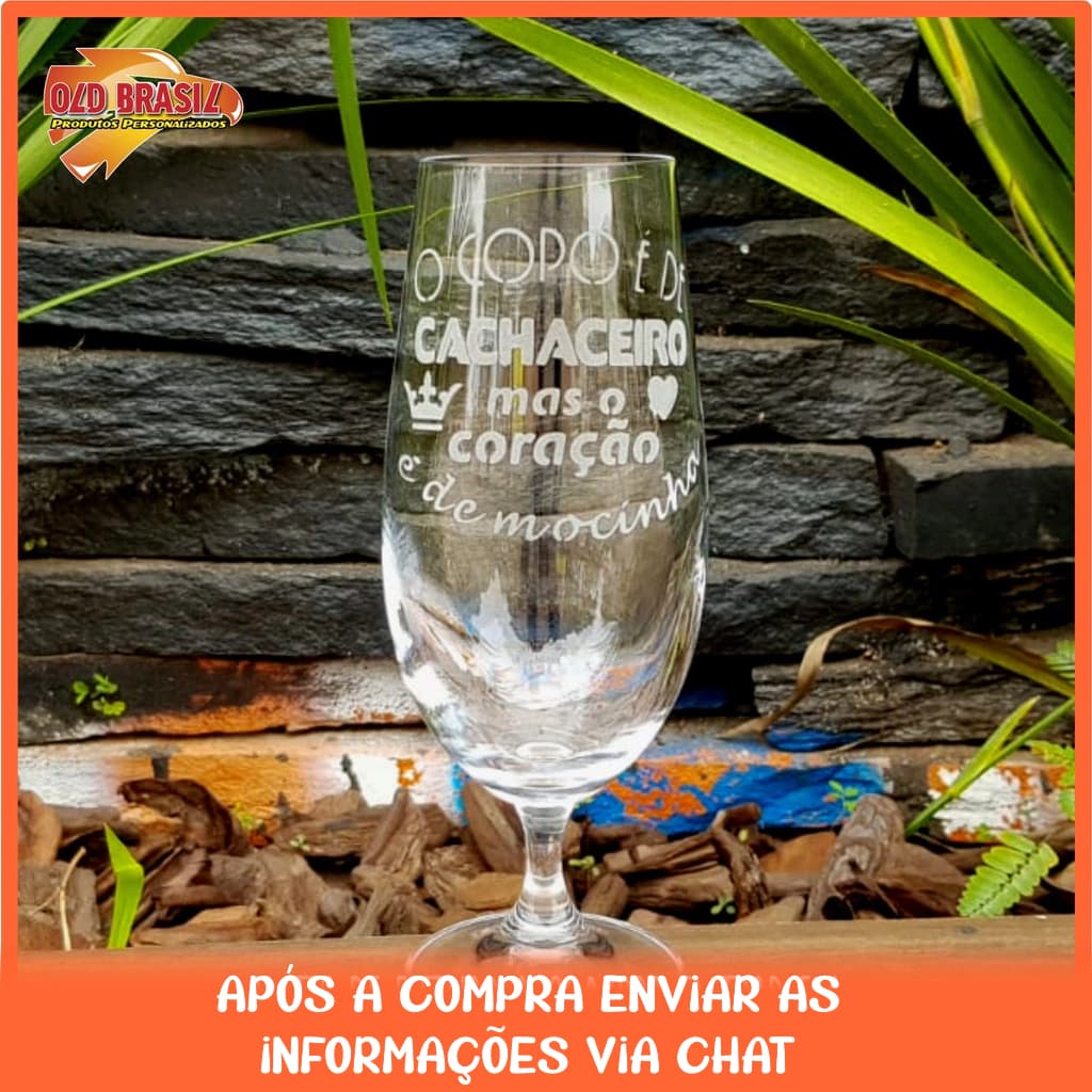 Taça De Chopp 380ml - Cristal- Personalizada (transparente)