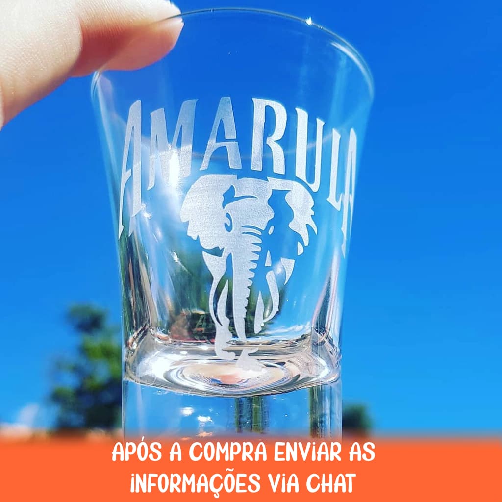 KIT - 40und de Copinho P/ Cachaça - Vidro - Personalizado (TRANSPARENTE)
