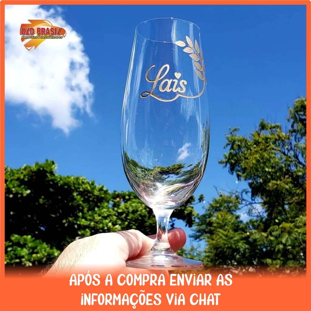 Taça de chopp 380ml - CRISTAL - DOURADO