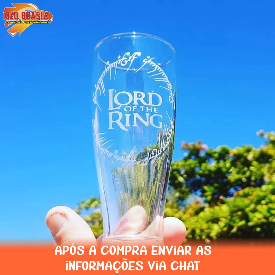 Tulipa de Chopp 200ml - VIDRO- Personalizada (TRANSPARENTE)