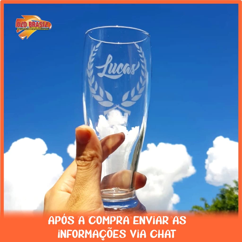 Tulipa de Chopp 320 ml - VIDRO- Personalizada (TRANSPARENTE)