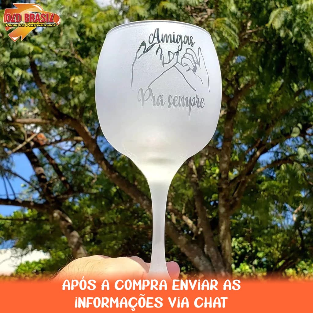 Taça de Gin 600ml - Vidro - Personalizada (FOSCA)