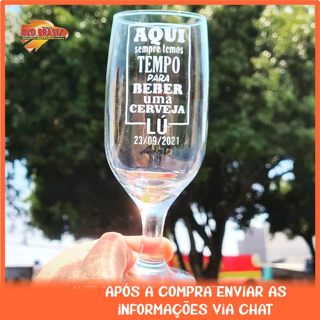 7 und. - Taça de Chopp 300ml - Vidro - Personalizada (TRANSPARENTE)