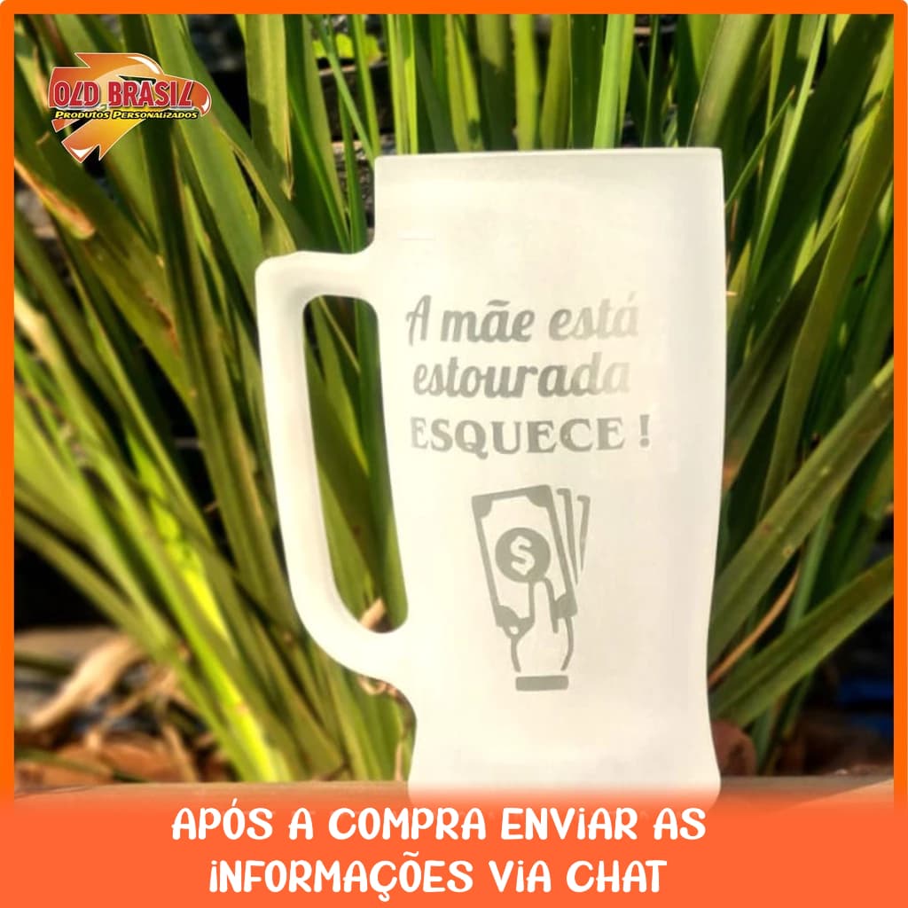 Caneca de chopp 600 - Vidro - Personalizado (FOSCA)