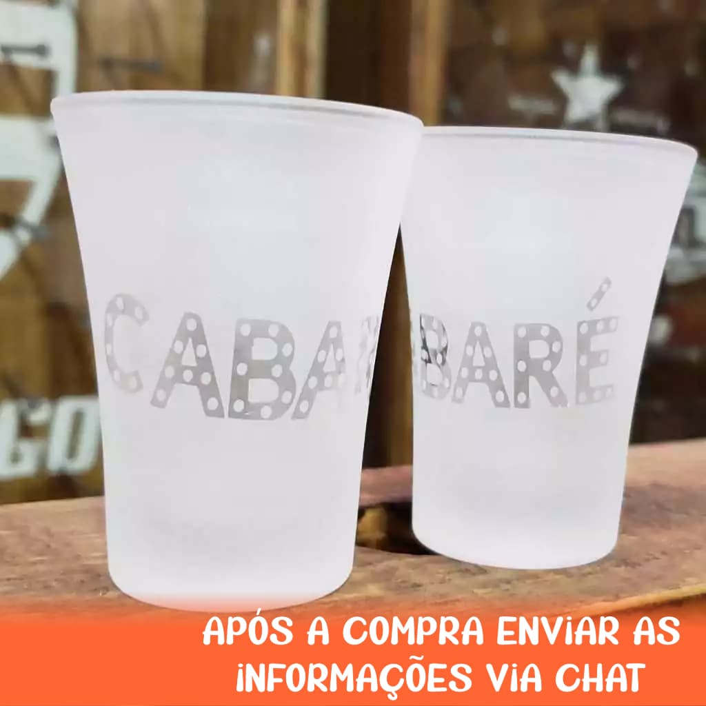 KIT 14 - Copinho P/ Cachaça - Vidro - Personalizado (FOSCO)