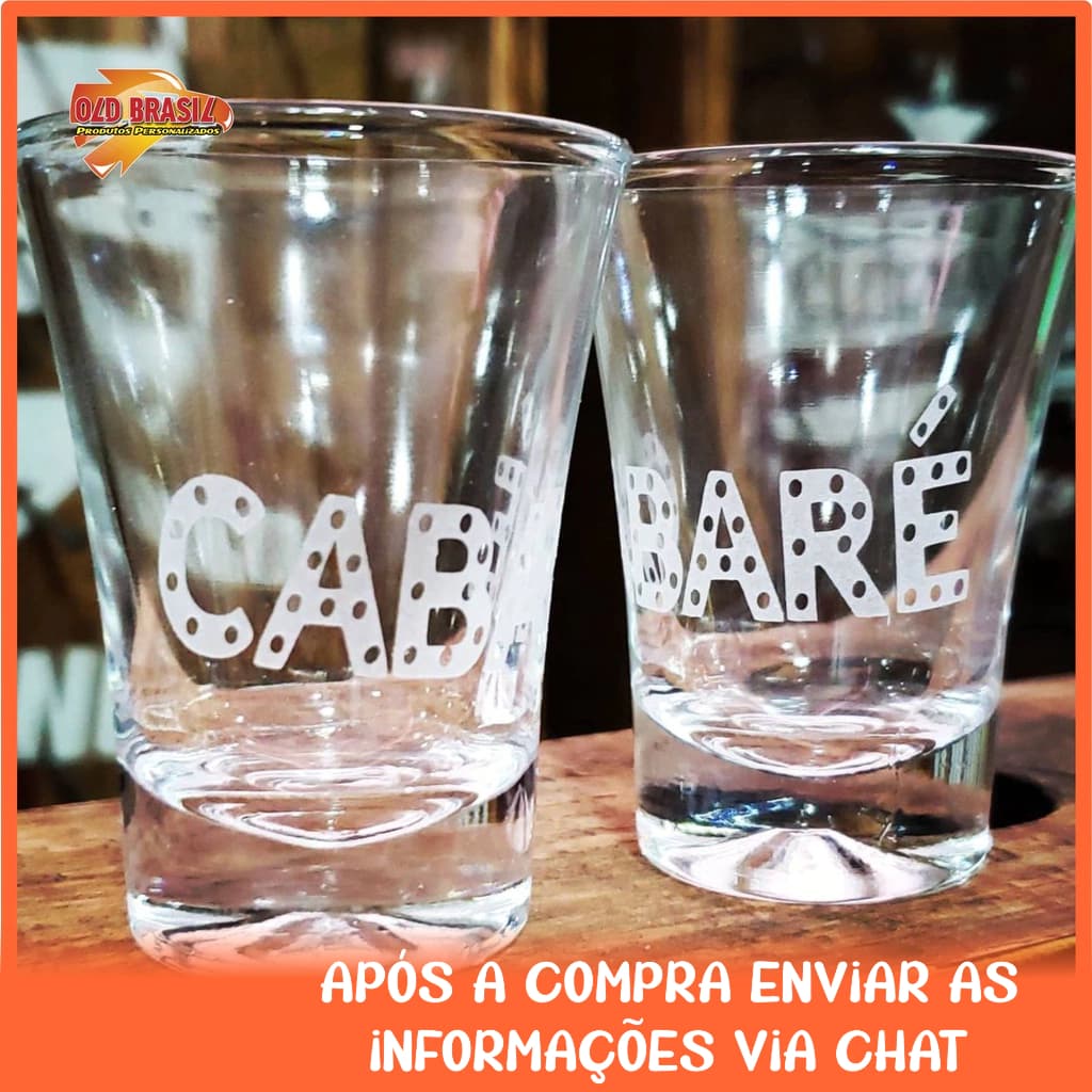 KIT - 100 Copos de Cachaça 60ml - VIDRO - TRANSPARENTE