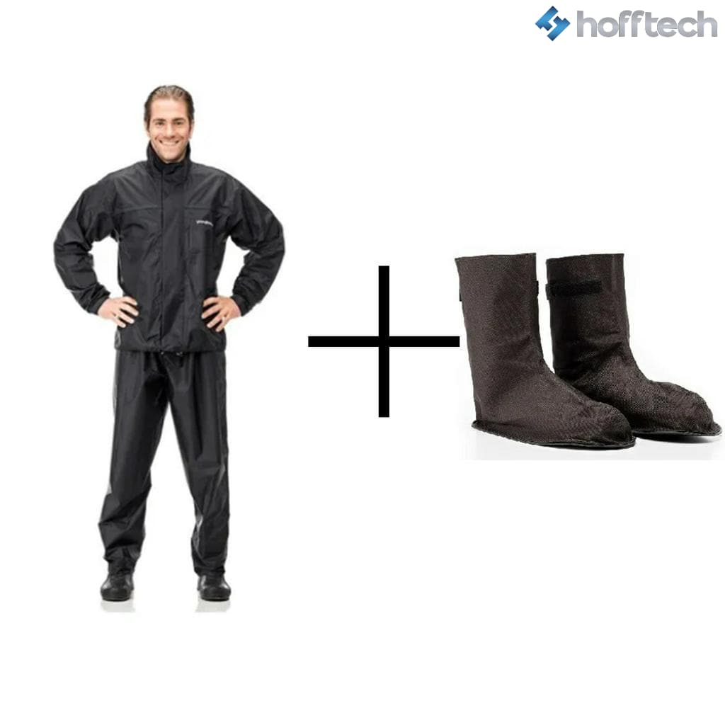 Capa De Chuva Para Motoqueiro Nylon Pantaneiro + Polaina