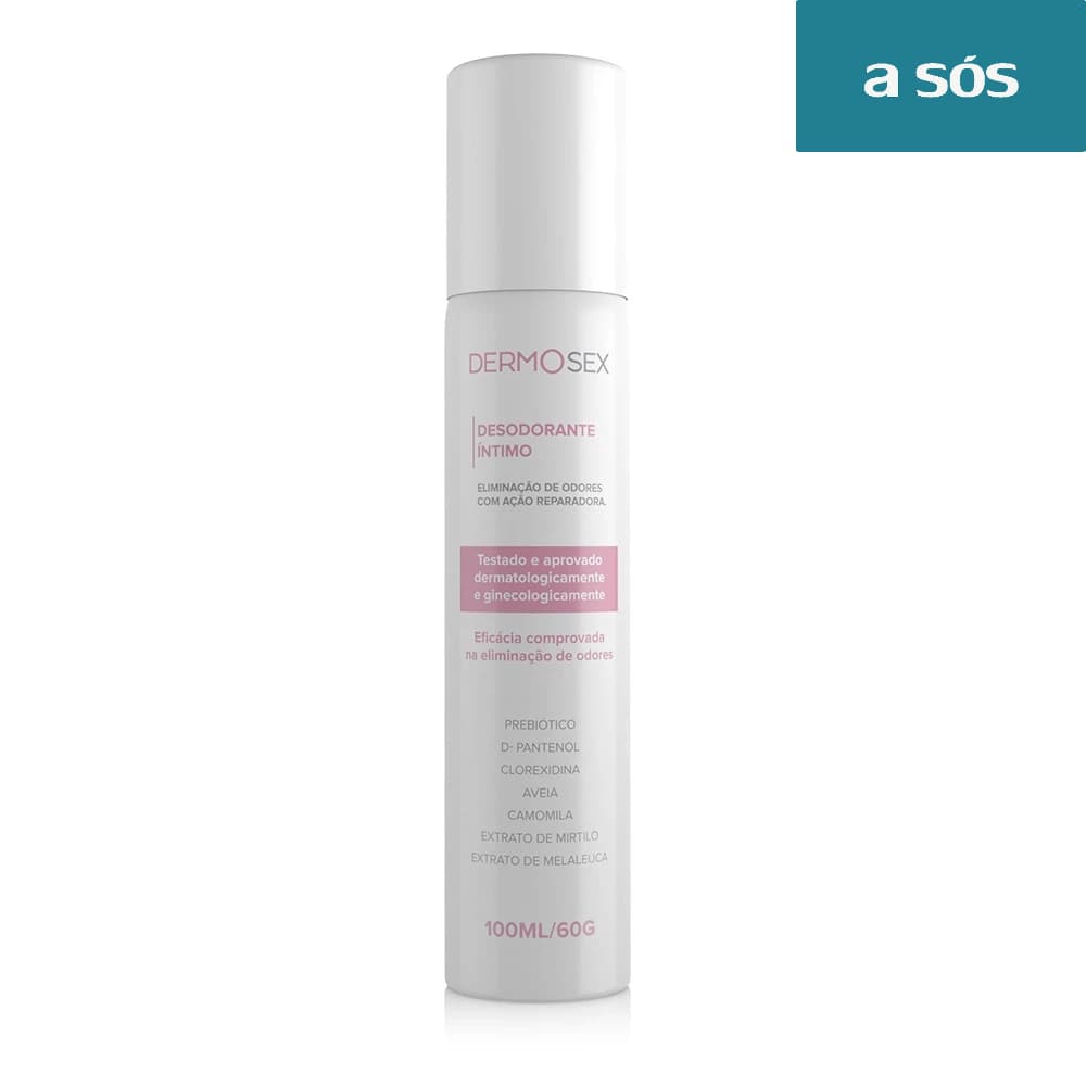 Desodorante Íntimo Eliminação de Odores e Reparação Dermosex - 100 ml/60 g