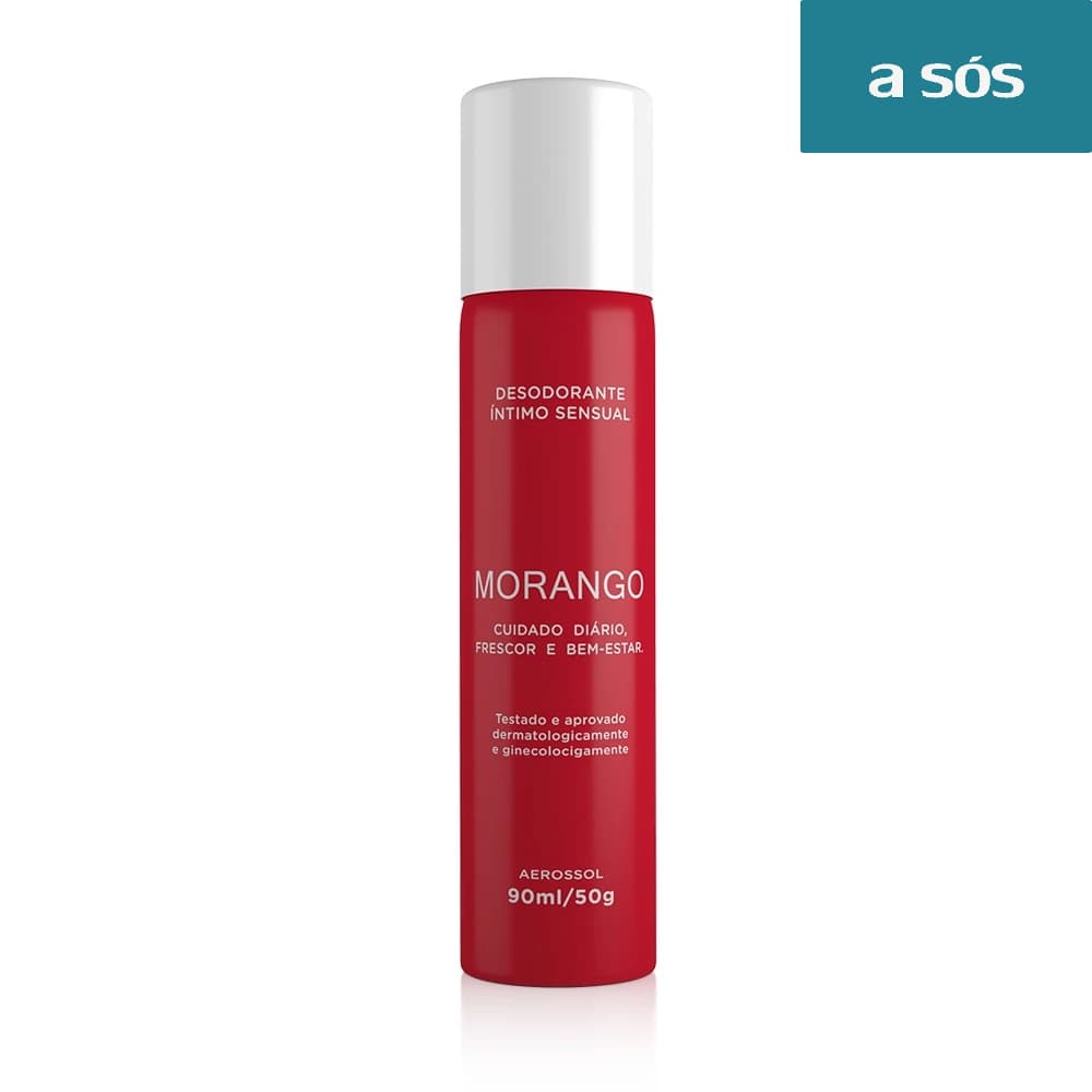 Desodorante Íntimo Anti-Odor Fragrancia Suave Morango - 90ml/50g