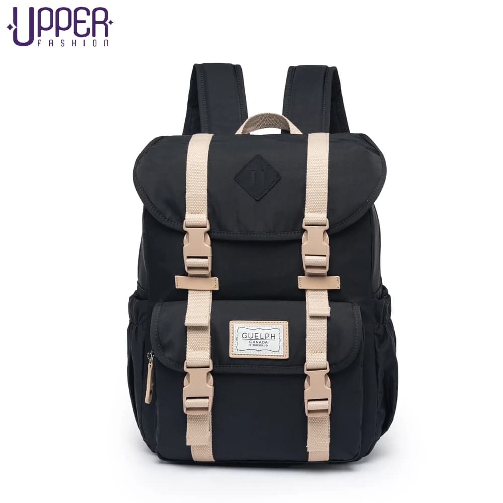 Mochila Bolsa Guelph Moda Feminina Reforçada Moderna Preta Resistente Original