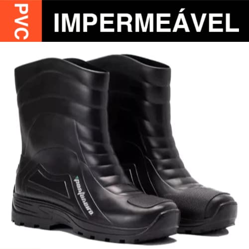 Bota Cano Médio Chuva Impermeável Moto Pantaneiro