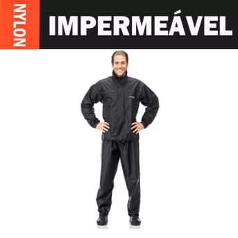 Capa De Chuva Motoqueiro Pantaneiro - Nylon Com Gola