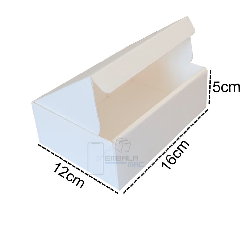20 Caixas De Papelão 16x12x5 Montável Cor Branco Pac Envios