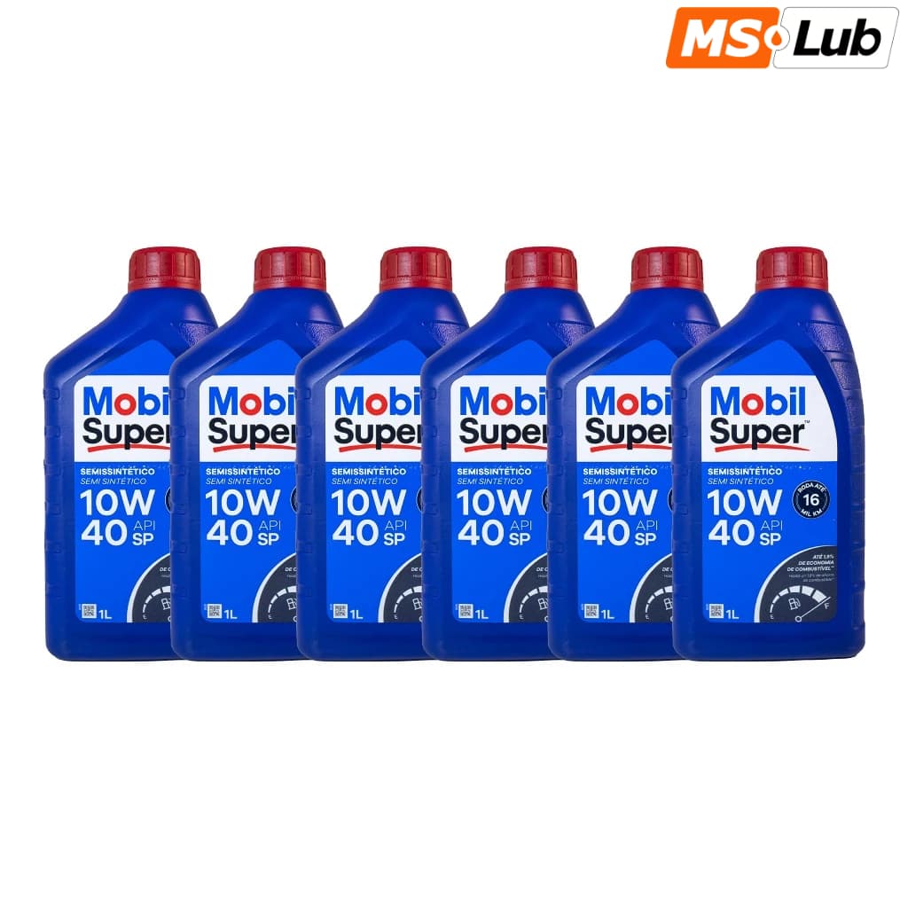 Kit 6 Mobil 10w40 Semissintético API SP