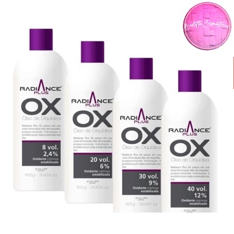 Água Oxigenada OX Radiance Plus 900ml Soller (Escolha sua Volumagem)