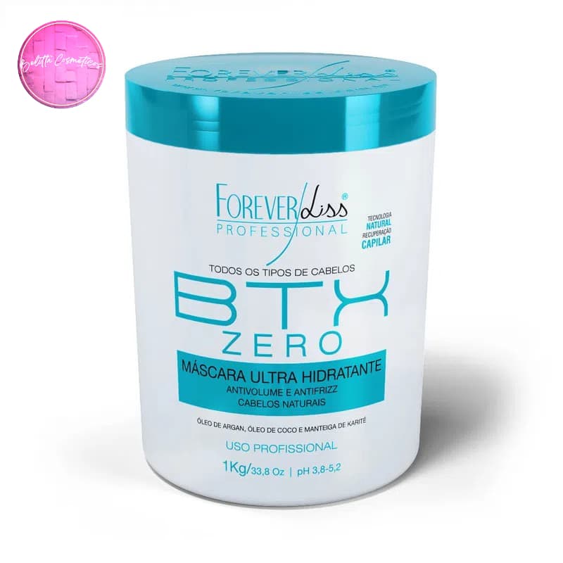 Btx Zero Forever Liss 1kg - Realinhamento e Redução de Volume Maciez Brilho Hidratação