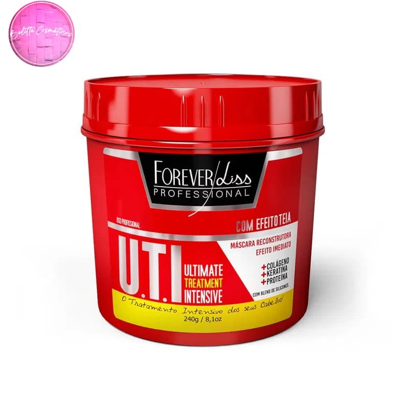 Máscara Reconstrutora UTI Forever Liss 240g Restauração Hidratação Brilho Nutrição Reconstrução