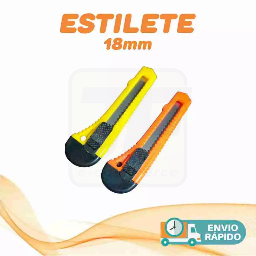 Estilete Grande Plástico Lâmina Larga 18mm Com Lâmina Cor Sortida