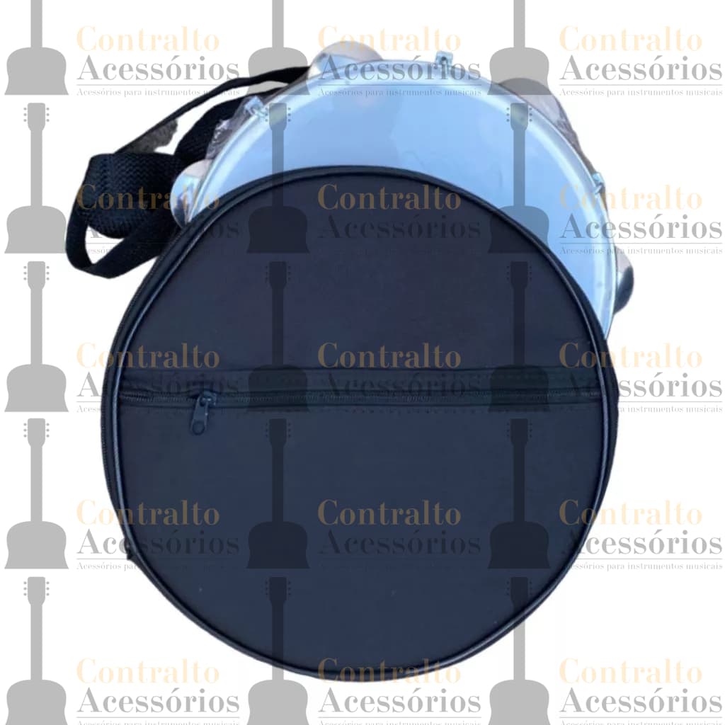 Capa Bag Bolsa Acolchoada Para Pandeiro 10" Com Bolso Externo e Alça com Ajuste