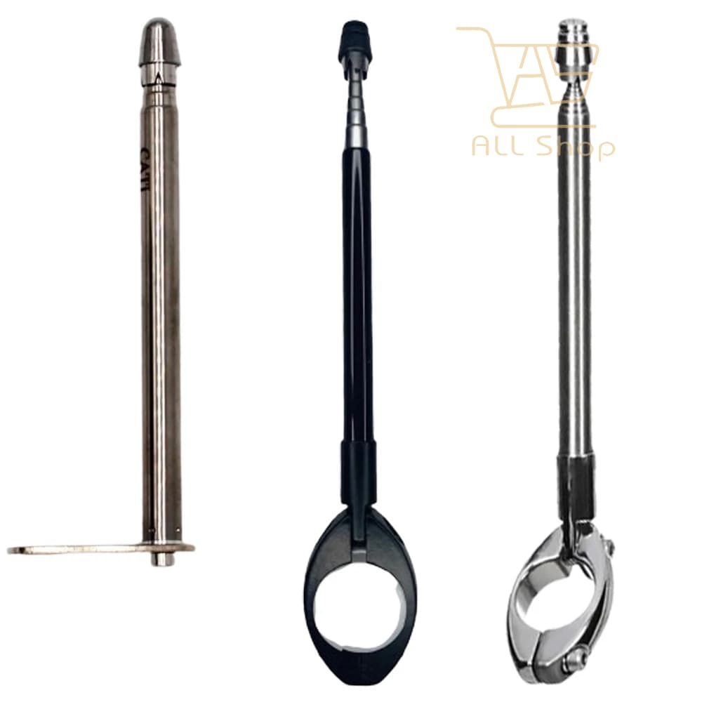 Antena Retrátil Corta Pipa Inox Preta Cromada Moto 7 Estágios Guidão Ou Retrovisor