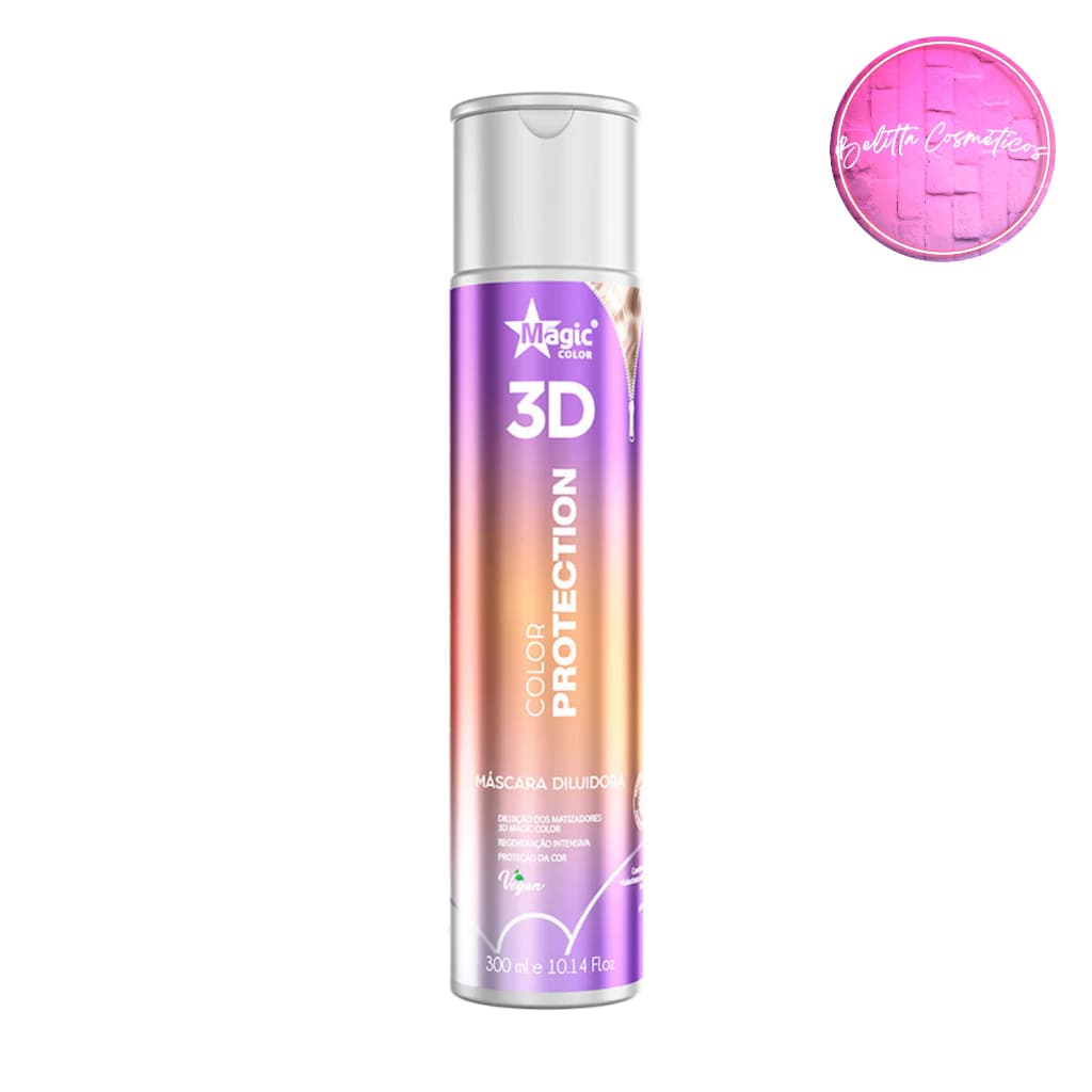 Magic Color Máscara Diluidora Color Protection 3D 300ml Desamarelador Condicionante Vegano