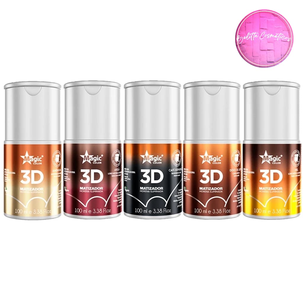 Matizador Morena Iluminada Gloss 3D 100ml Magic Color Todos os efeitos - Manutenção da Cor e Brilho