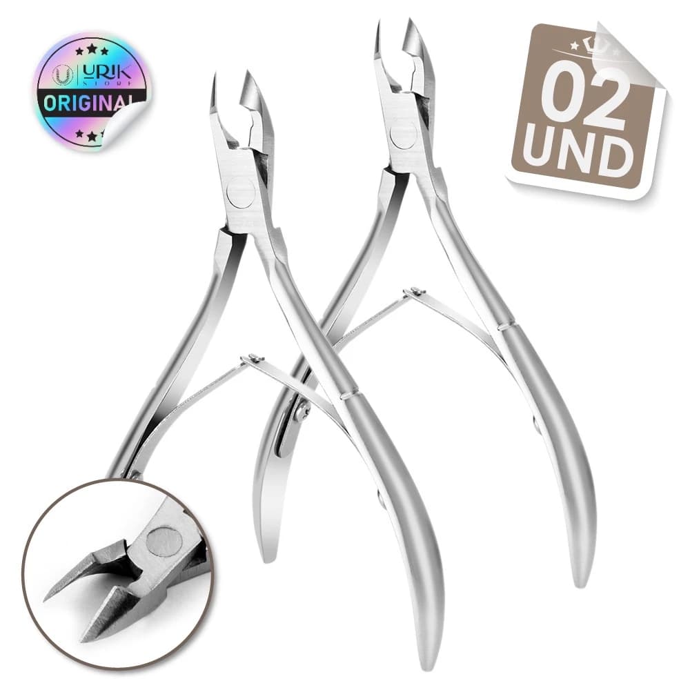 02 Kit Alicate de Unha Profissional Removedor de Cutícula Inoxidável