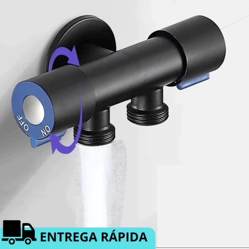 Registro e Torneira Válvula Dupla Saída 1/2 Para Banheiro