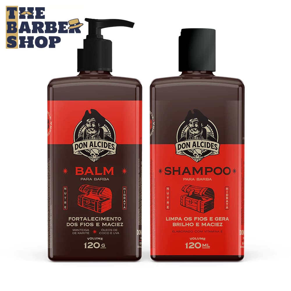 Kit Shampoo + Balm Para Barba Don Alcides Barba Negra