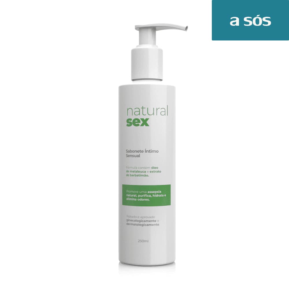 Sabonete Íntimo Líquido Unissex Hipoalergenico Natural Sex 250ml