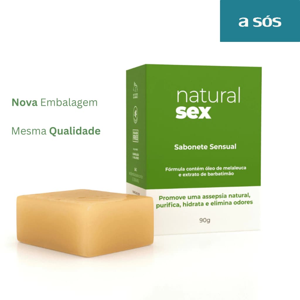 Sabonete Íntimo em Barra Unissex Hipoalergenico Natural Sex - 90g