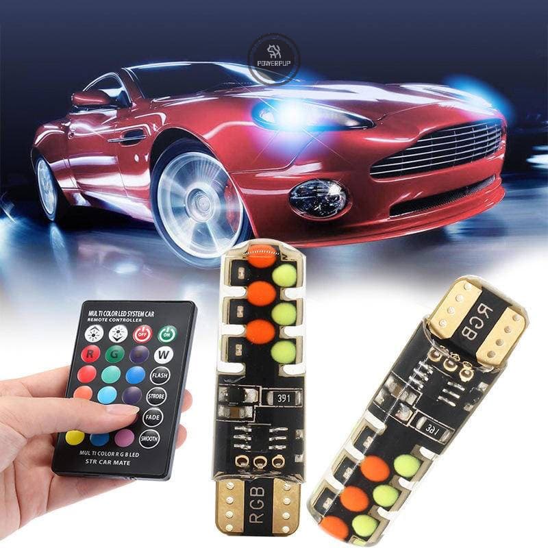T10 RGB 16 Cores 12v 6W Par lampada led automotivo COB LED Multicolor canbus Carro C/ Controle Remoto Luzes De Leitura Em Cunha Flash/Strobe